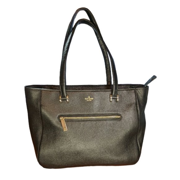 Kate Spade Black Pebbled Leather Tote Bag - Picture 1 of 9